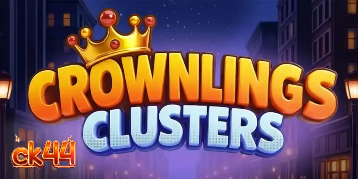 A vibrant neon-lit slot game screen featuring quirky blobby creatures wearing golden crowns.